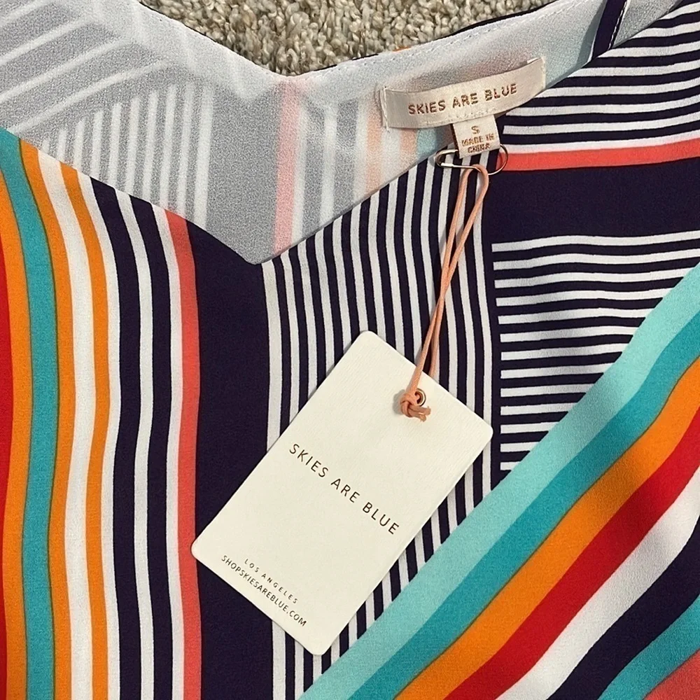 Nwt Skies are Blue colorful tank, size S - Picture 3 of 5